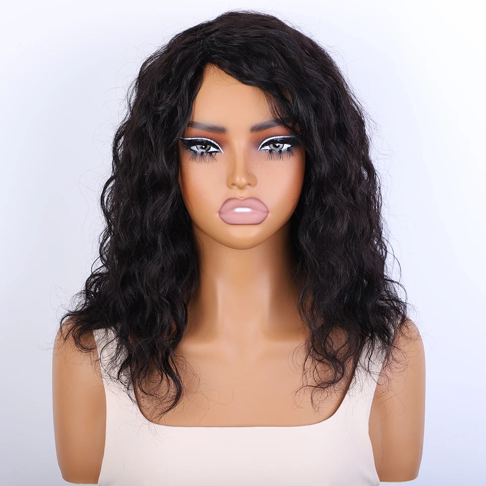 Top Human Hair Wigs Short Pixie Cut Natural Brown Multi Parting 100% Real Human Hair Wigs Perruques Cheveux Humains High Quality
